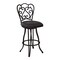 Armen Living Celeste 30" Bar Height Metal Swivel Barstool in Bandero Espresso Fabric and Auburn Bay Finish LCCEBAES30 - alternate 1